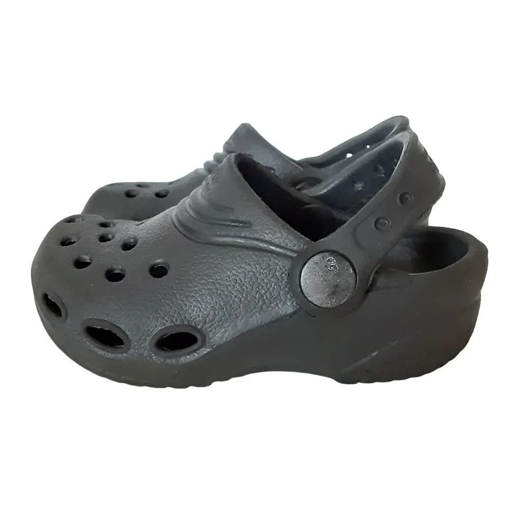 Jibbitz by Crocs Classic Clogs Water Shoes Black Toddler 6/7 Summer Slip On Play